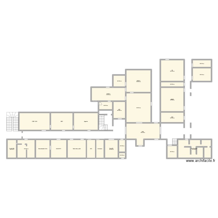 PLAN BATIA. Plan de 28 pièces et 199 m2