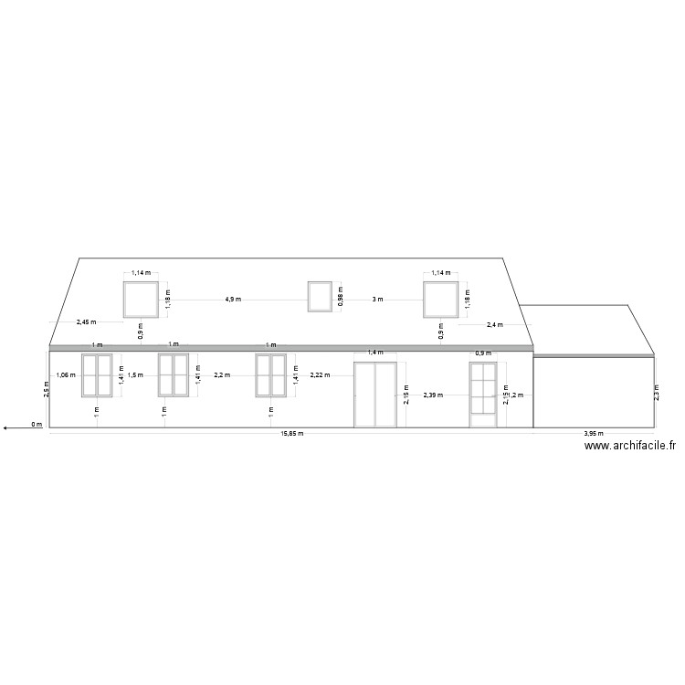 facade coté cours Finale. Plan de 0 pièce et 0 m2
