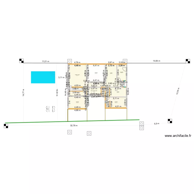 plan final parquet avec légère réduction façade-après vérif du 10-11-25. Plan de 20 pièces et 175 m² plan final parquet avec légère réduction façade-après vérif du 10-11-25. Plan de 20 pièces et 175 m²