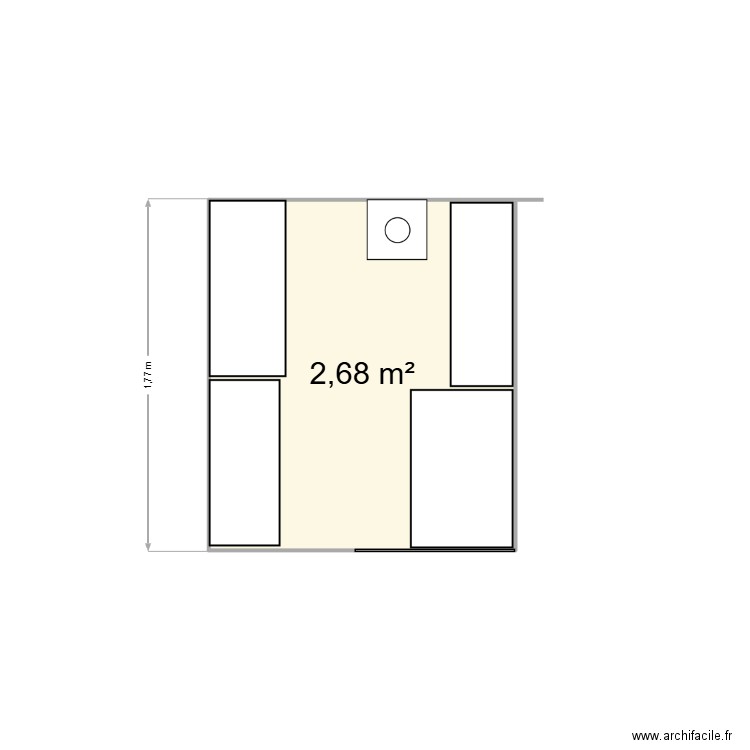 cave. Plan de 1 pièce et 3 m2