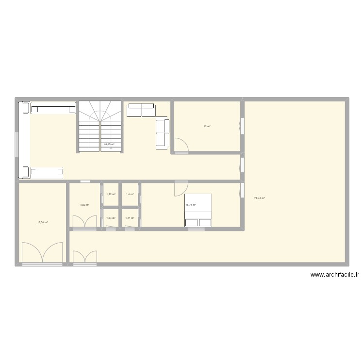 AIN CHAIB 2. Plan de 10 pièces et 177 m2