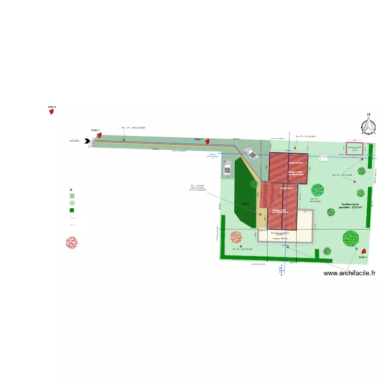 PLAN DE MASSE POUR ENCLOS ET FILET. Plan de 