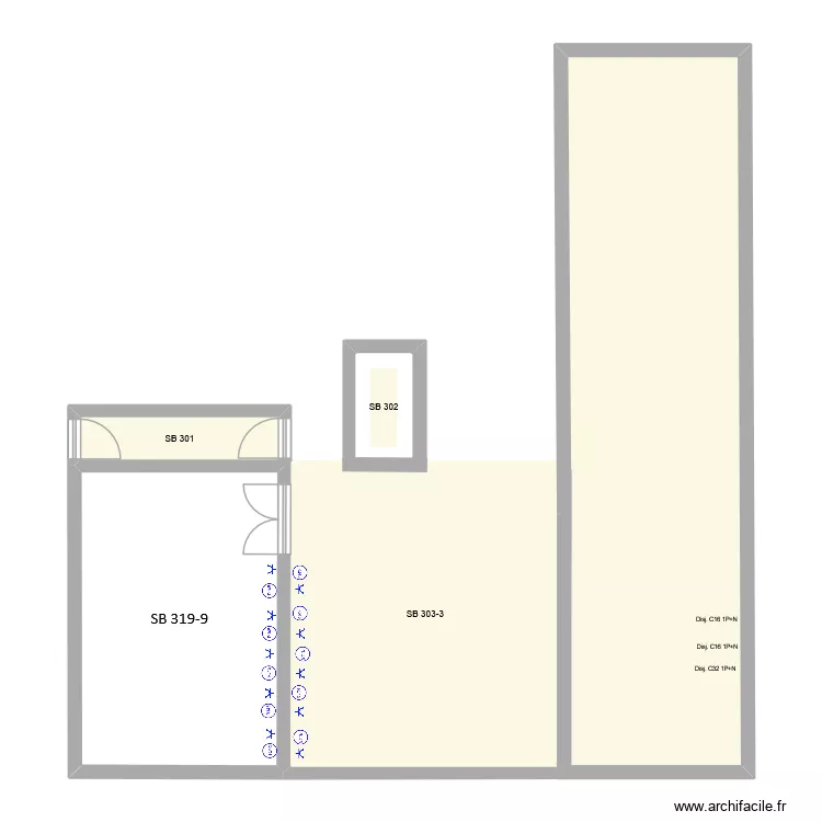 atelier cap et bac pro. Plan de 5  et 101 m²