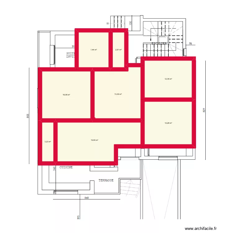 mew med version3. Plan de 8  et 92 m²