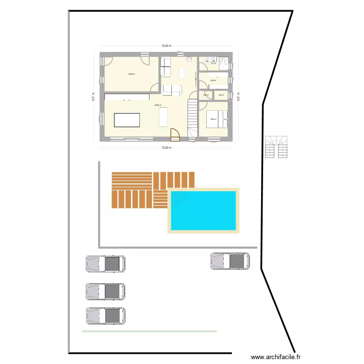 22-10 rdc avec garage. Plan de 