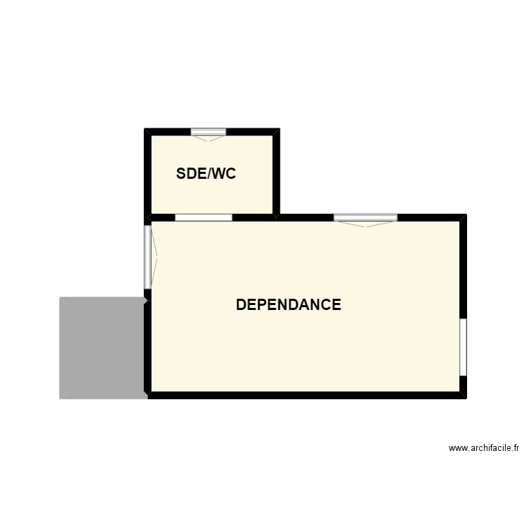 MINZ. Plan de 3 pièces et 18 m2