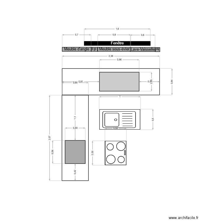 Plan de travail de cuisine Lapeyre. Plan de 0 pièce et 0 m2