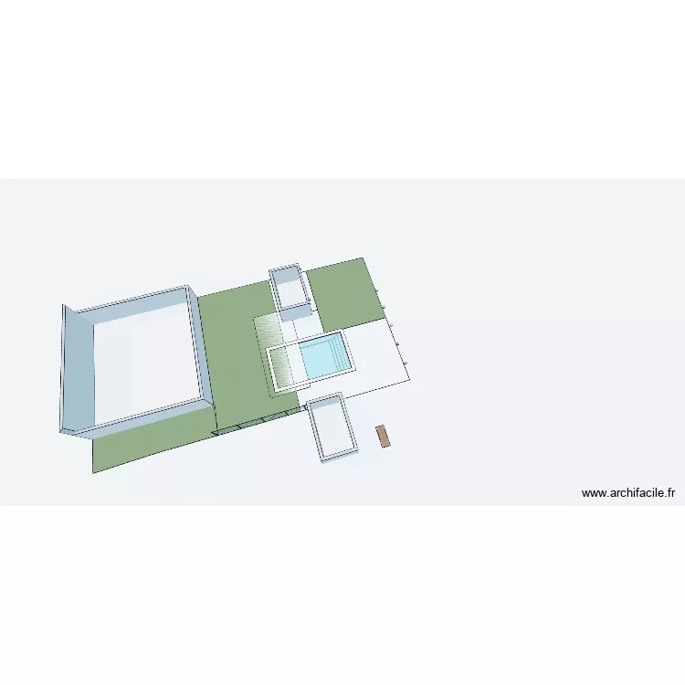 Piscine Prudu sens 2. Plan de 3 Pièces et 146 m² Piscine Prudu sens 2. Plan de 3 Pièces et 146 m²