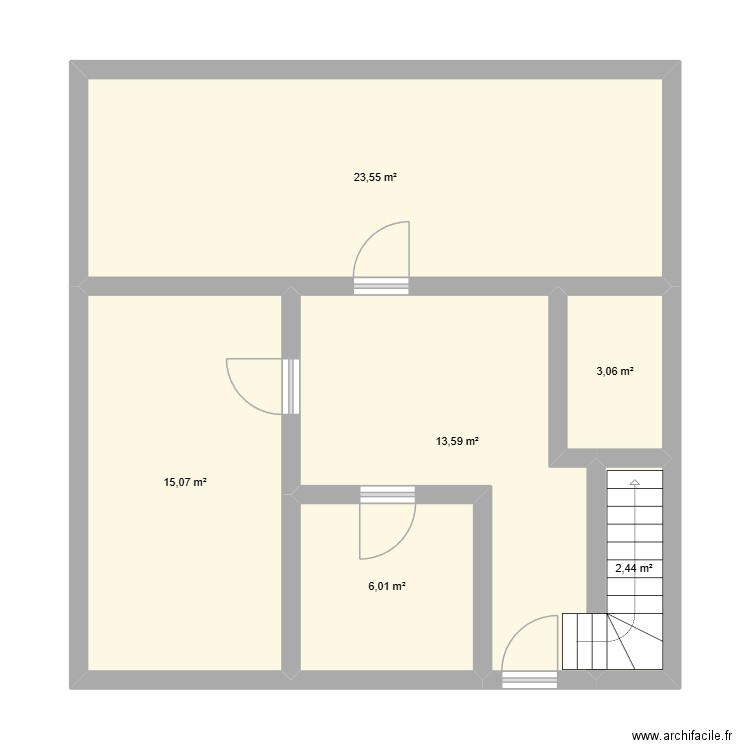 14 Bloc A Ksar Lbhar Akkari. Plan de 11 pièces et 129 m2