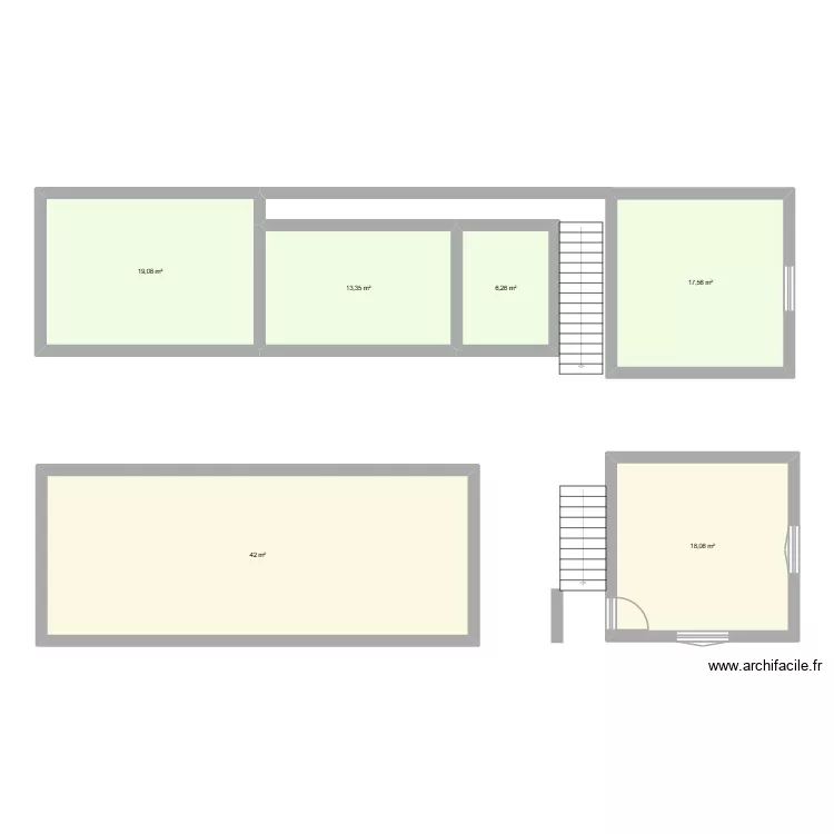 haras. Plan de 6 Pièces et 116 m²