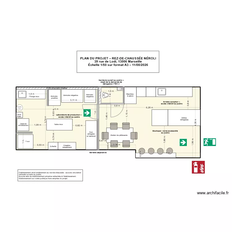 Vue dessus neroli - incendie. Plan de 2 et 45 m² Vue dessus neroli - incendie. Plan de 2 et 45 m²
