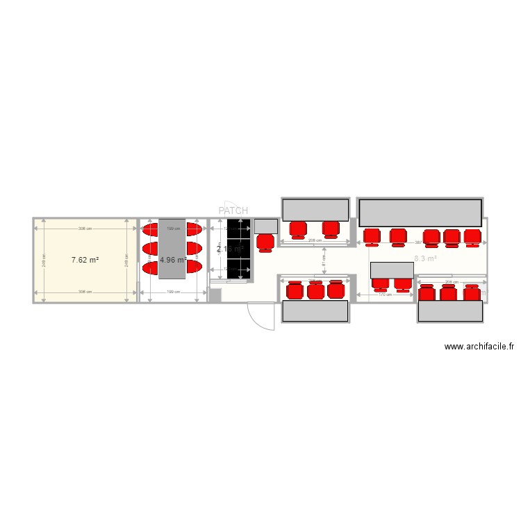 OB4. Plan de 9 pièces et 48 m2