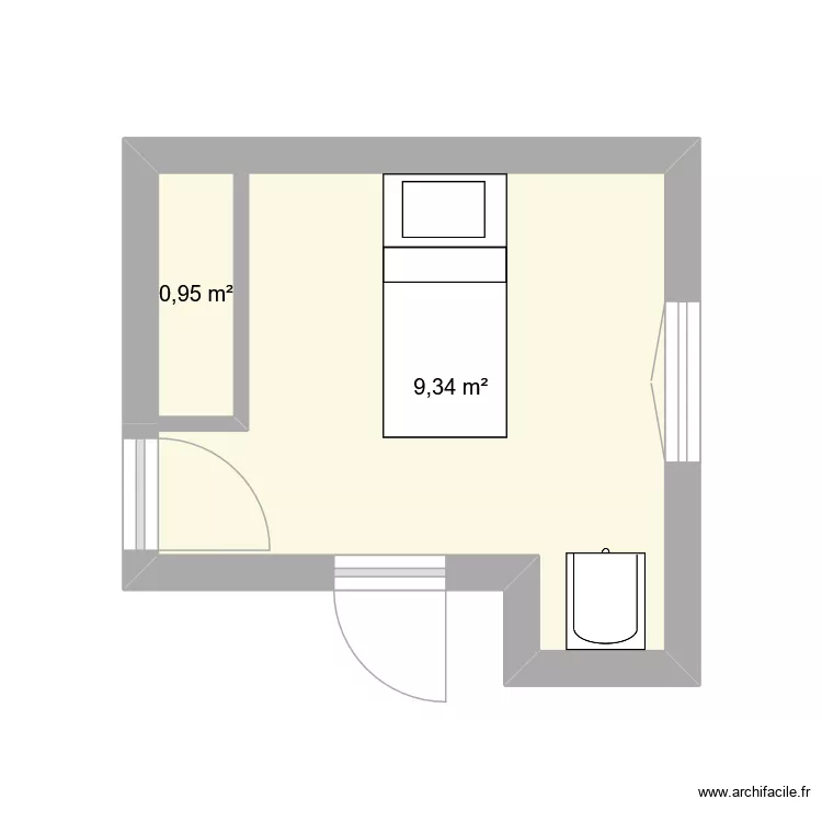 Plan Merleyres 4. Plan de 2  et 10 m²