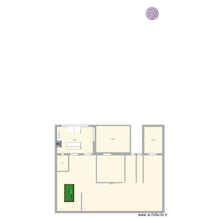 sadirac. Plan de 5 pièces et 177 m2
