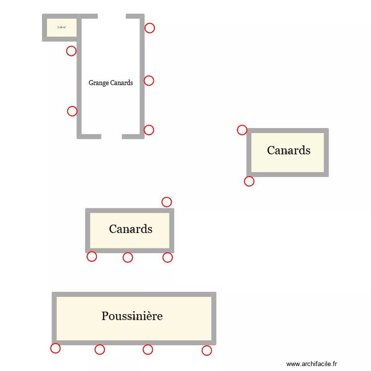 Canards de Beauregard. Plan de Canards de Beauregard. Plan de