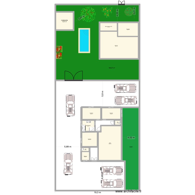 2 villas TERRAIN ST GEORGES. Plan de 14 pièces et 554 m2