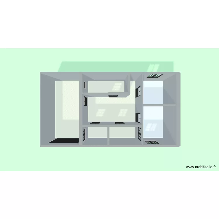 Atif architecture. Plan de 6  et 49 m²