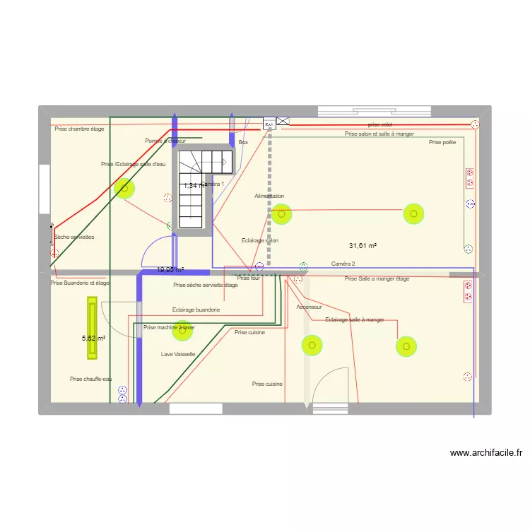 Tony sous-sol electricité. Plan de Tony sous-sol electricité. Plan de