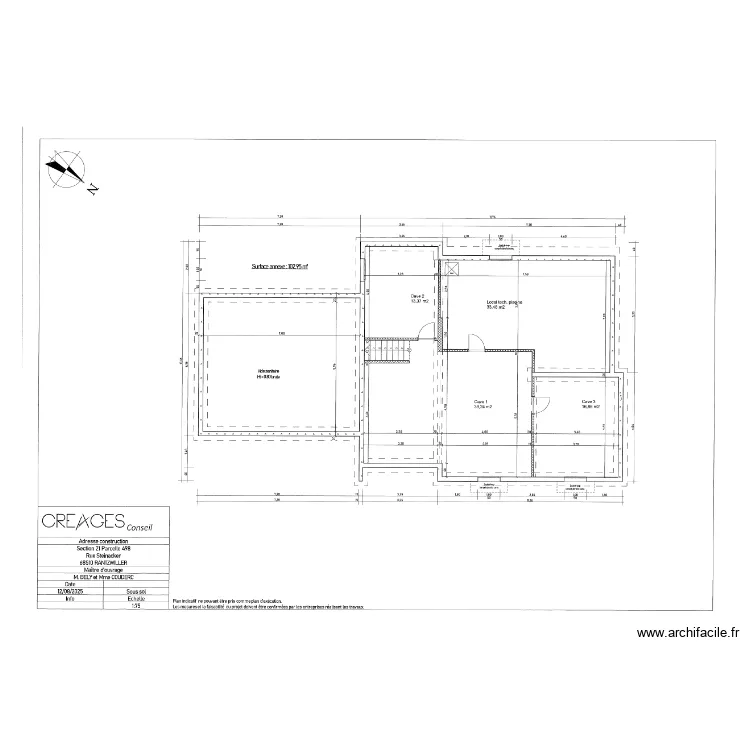 BELY SOUS SOL. Plan de 