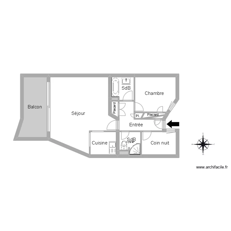 51099 MAGETLOLO. Plan de 12  et 41 m²