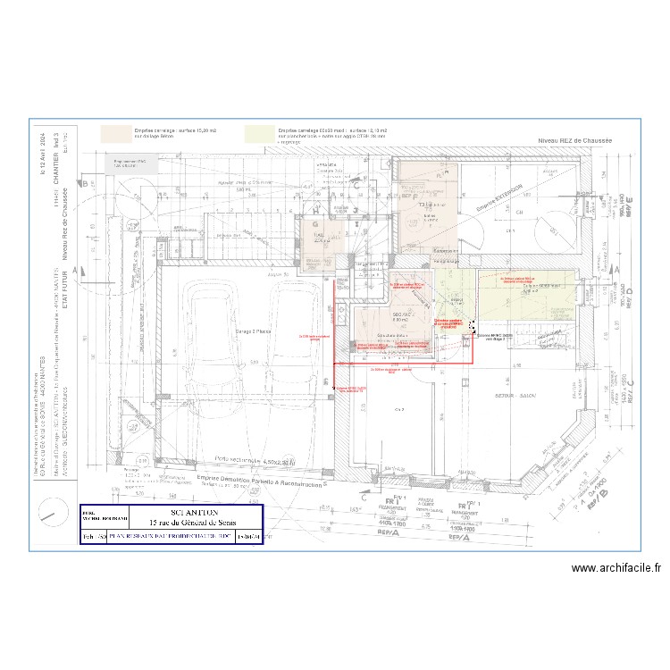 PLAN EAU Froide/Chaude RDC . Plan de 0 pièce et 0 m2