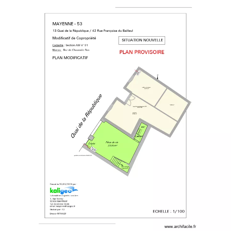 Jean francois 5. Plan de 3 et 54 m² Jean francois 5. Plan de 3 et 54 m²