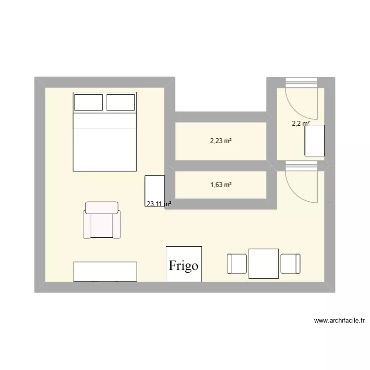 Appartement Chartrons. Plan de 4 et 29 m² Appartement Chartrons. Plan de 4 et 29 m²