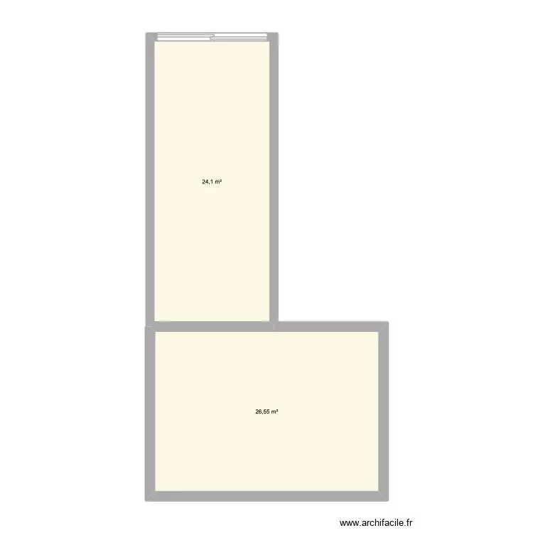 A construire. Plan de 2  et 51 m²