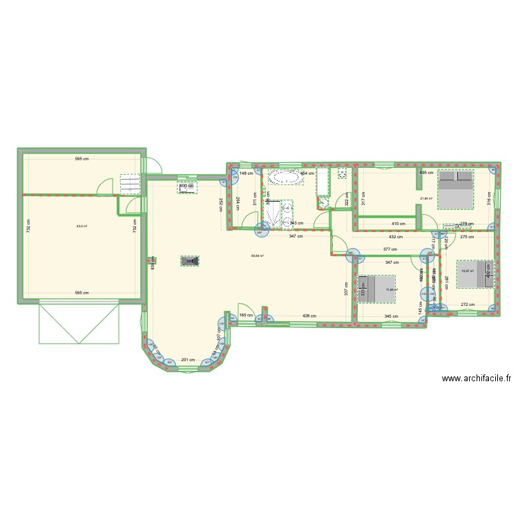 saint christol 2. Plan de 4 pièces et 139 m2