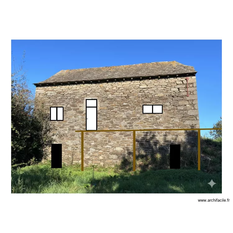 facade OUSET realiste. Plan de 