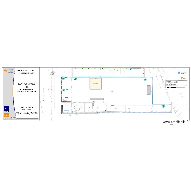 Lidl. Plan de 3 pièces et 161 m2