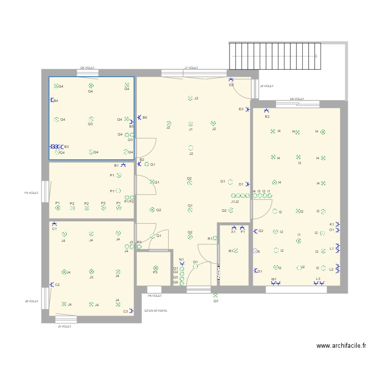 hamid rez bon 02. Plan de 7 pièces et 103 m2