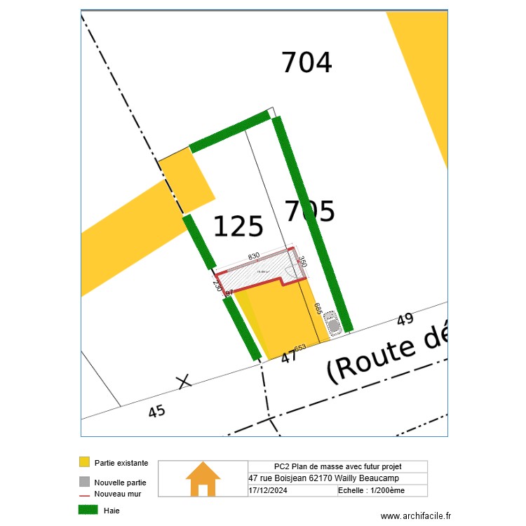 wailly. Plan de 0 pièce et 0 m2
