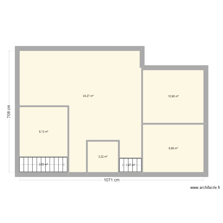 grohenny. Plan de 14 pièces et 154 m2