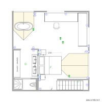 Etage Poussin Carantec 4 wc douche porte galandage