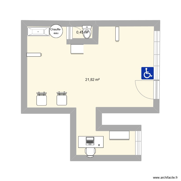 salon toilettage. Plan de 0 pièce et 0 m2