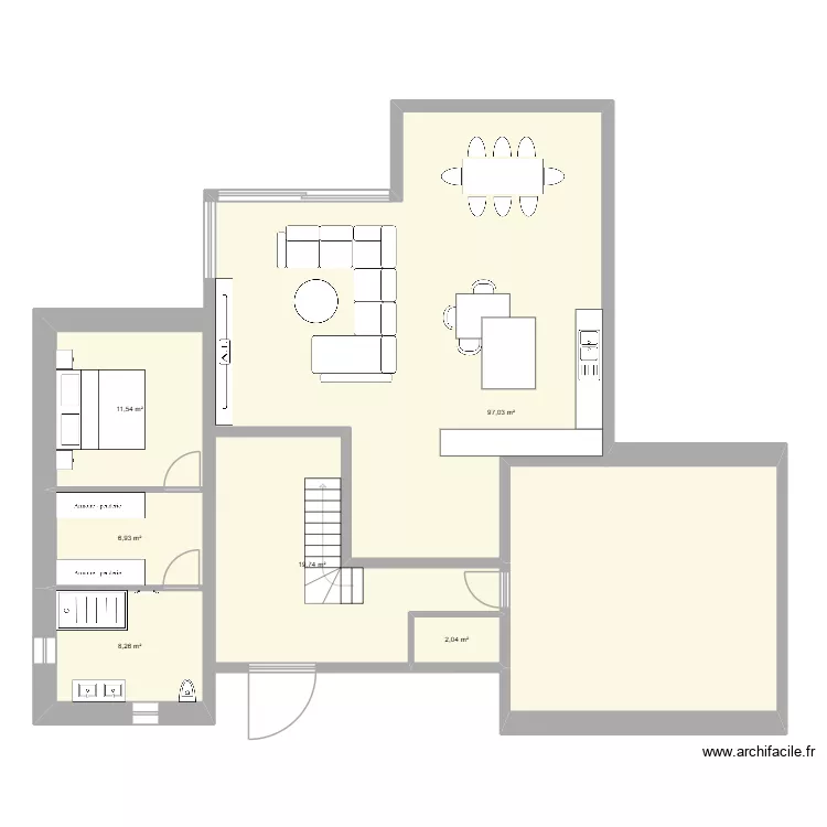 MAISON AVP3. Plan de 6  et 146 m²