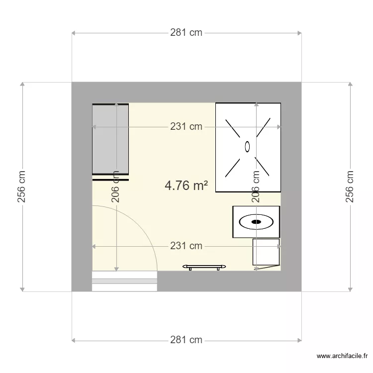 salle de bain. Plan de salle de bain. Plan de