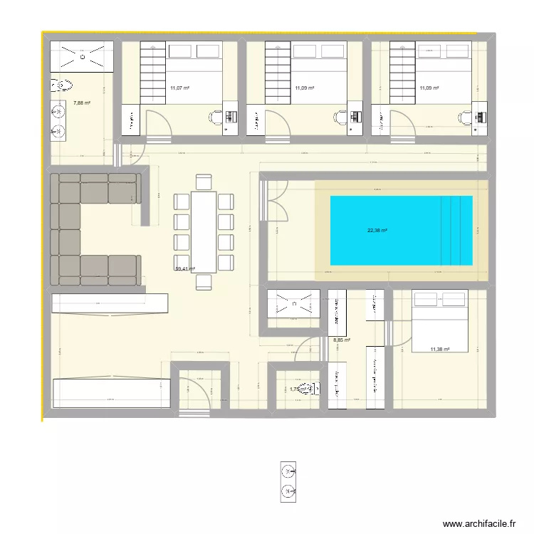1gfdh. Plan de 9 et 145 m² 1gfdh. Plan de 9 et 145 m²