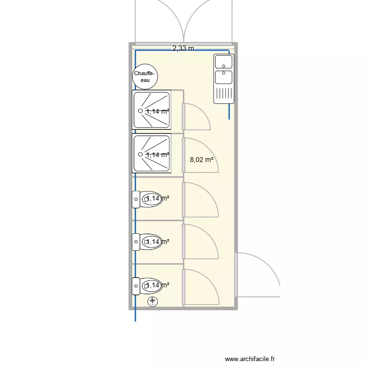 group dufour v2. Plan de 6  et 14 m²