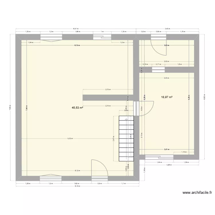 Maison taradeau. Plan de 2 et 65 m² Maison taradeau. Plan de 2 et 65 m²
