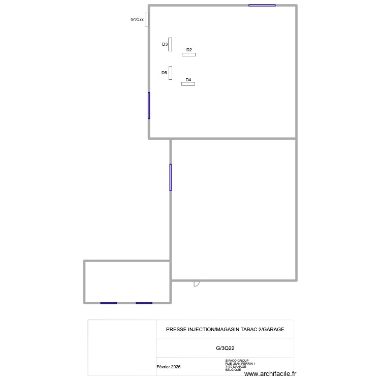 Presse injection G/3Q22 OK. Plan de 0 pièce et 0 m2