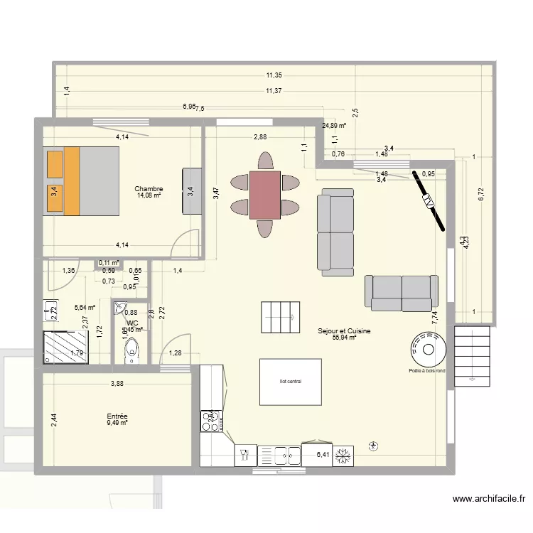 Drumettaz Clarafond futur. Plan de 10  et 226 m²