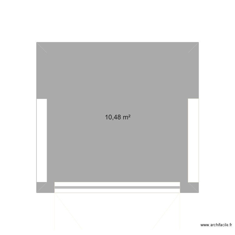 argan. Plan de 1 pièce et 10 m2
