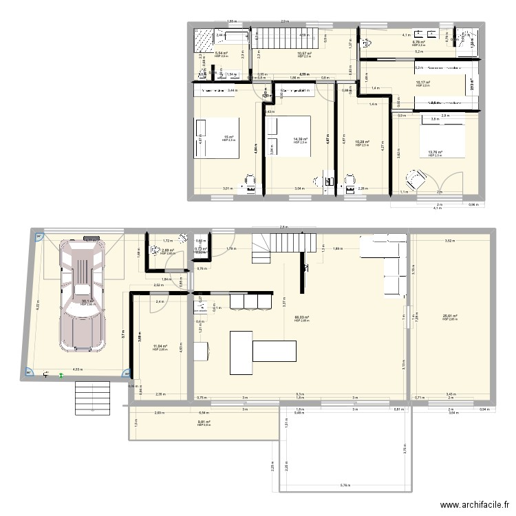 Maison Cheminet test sdb. Plan de 30 pièces et 413 m2