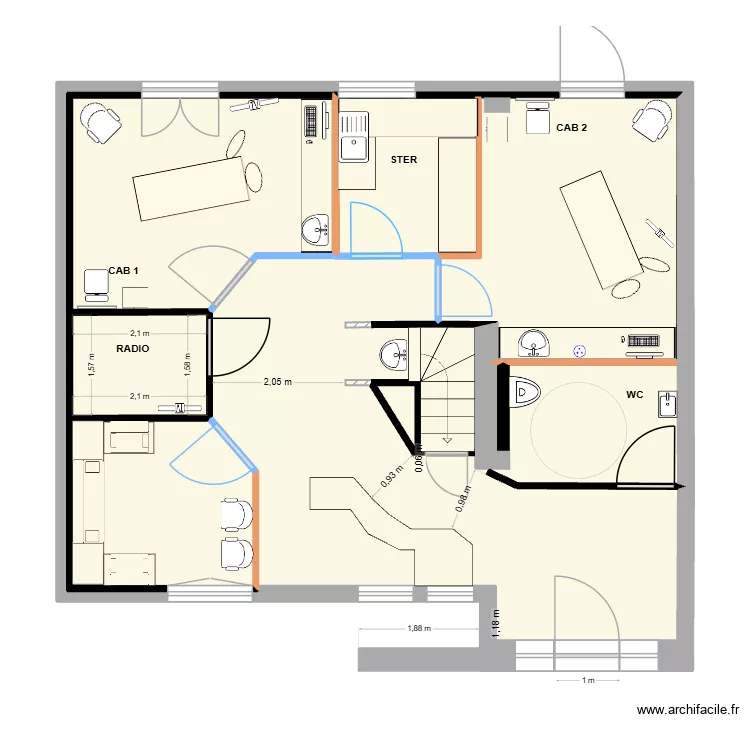 Leroux Sc&eacute;nario 9 bis FIN PMR. Plan de 5  et 114 m²
