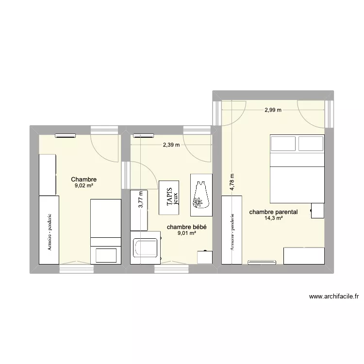 Maison Cyril le con. Plan de 
