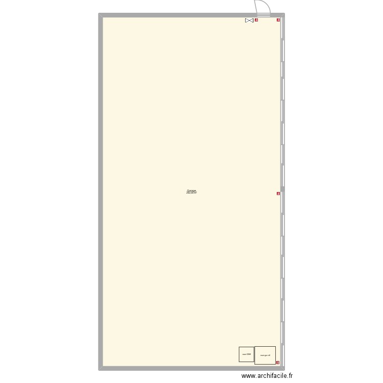 garage. Plan de 1 pièce et 282 m2