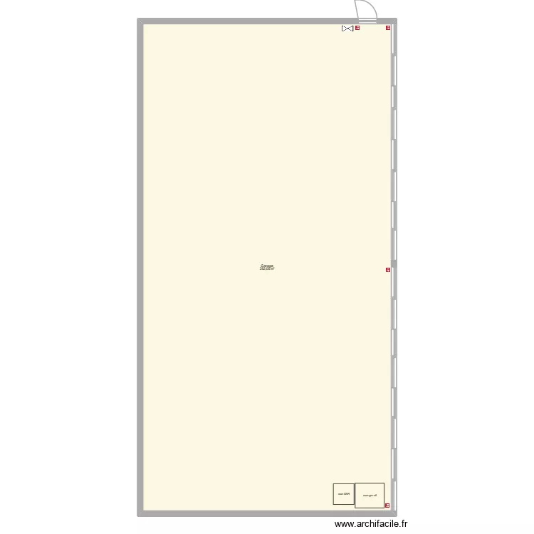 garage. Plan de 1 pièce et 282 m²