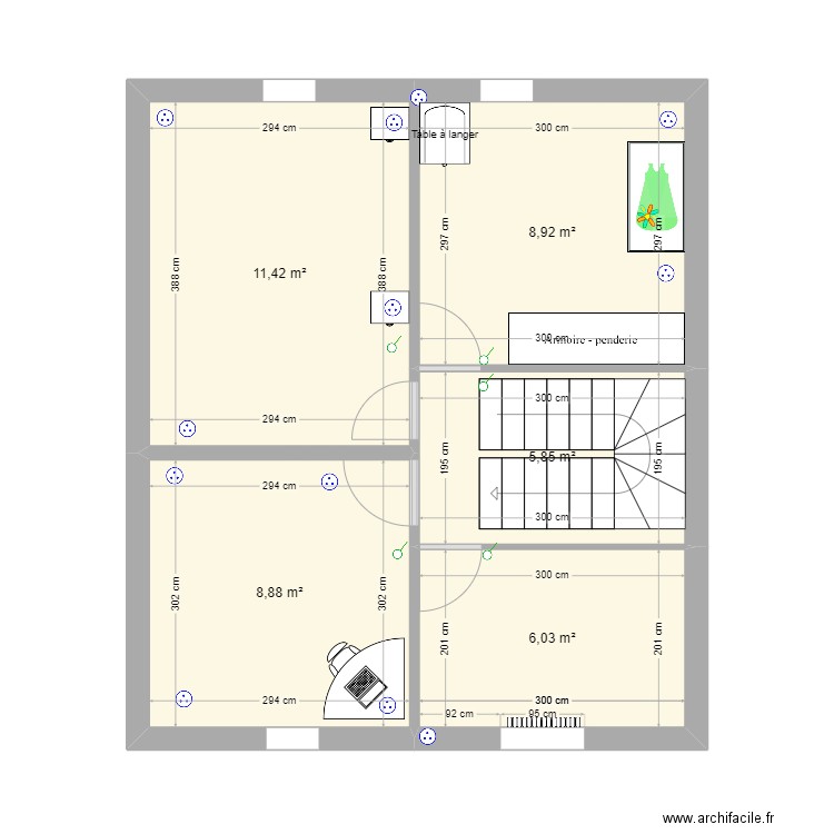 Etage ch bb. Plan de 0 pièce et 0 m2